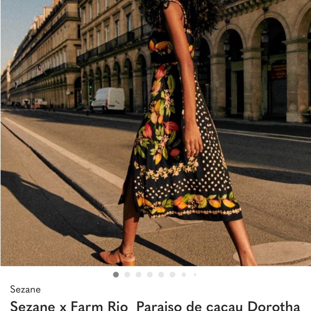 Sezane x Farm Rio  Paraiso de cacau Dorotha Midi Dress